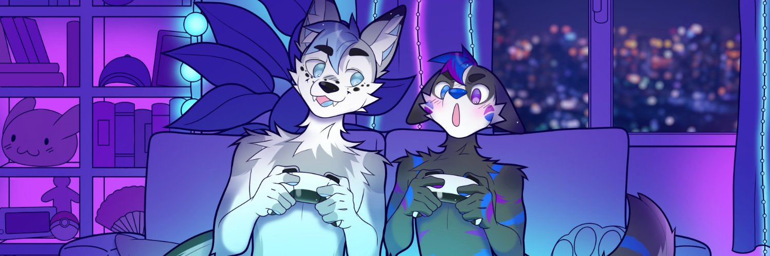 Nabi Wolfy 💙💜's banner