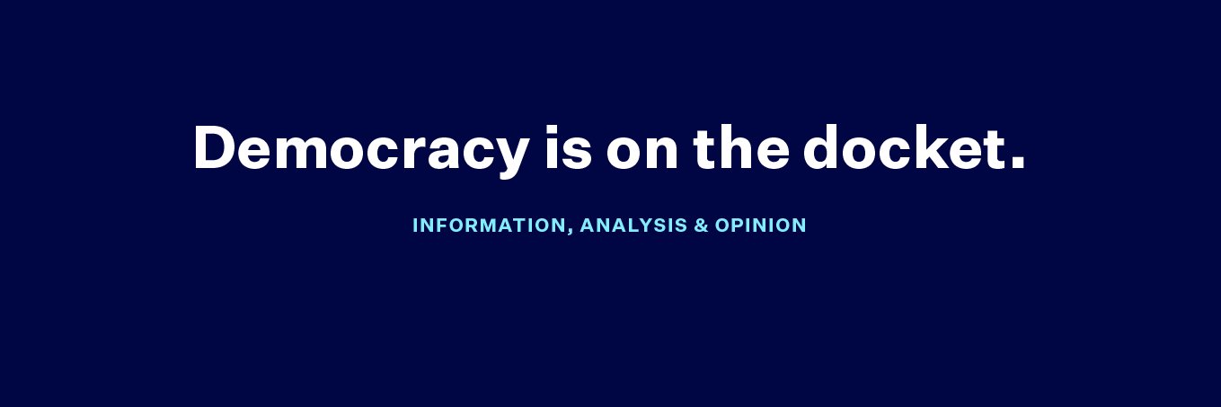 Democracy Docket's banner