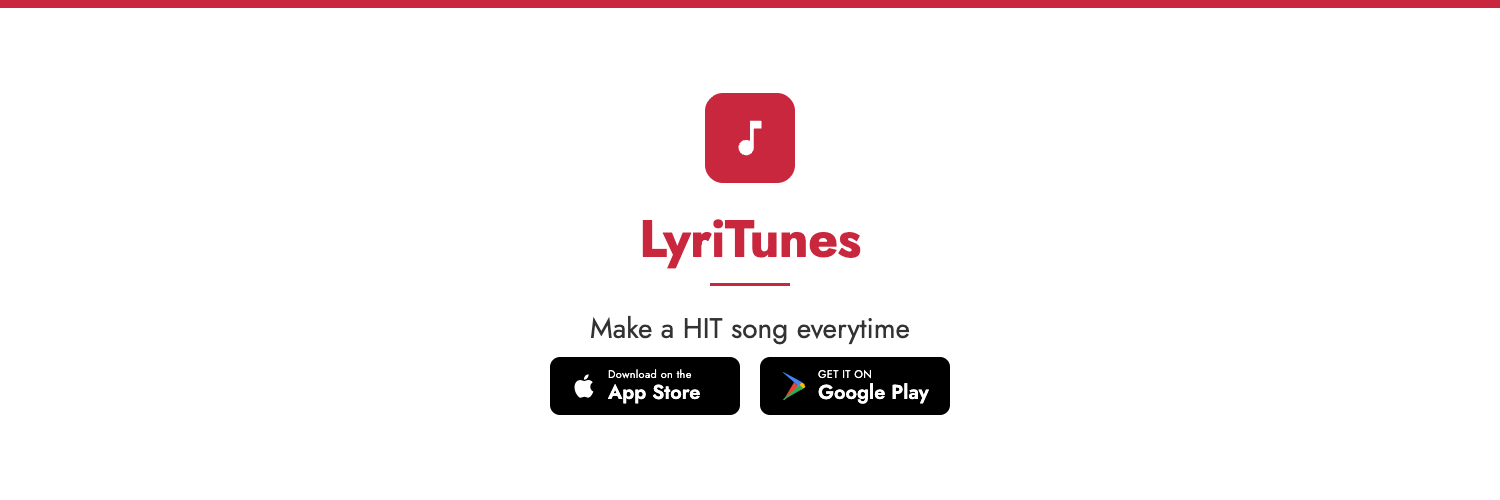 LyriTunes App's banner