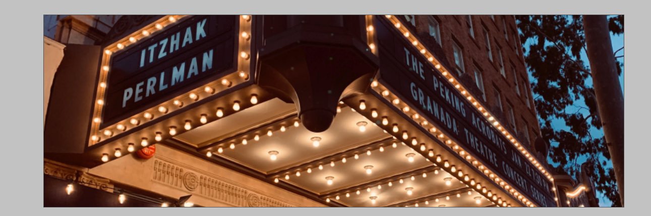 Itzhak Perlman's banner