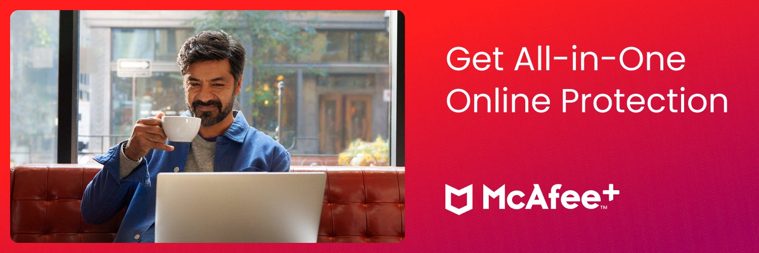 McAfee's banner