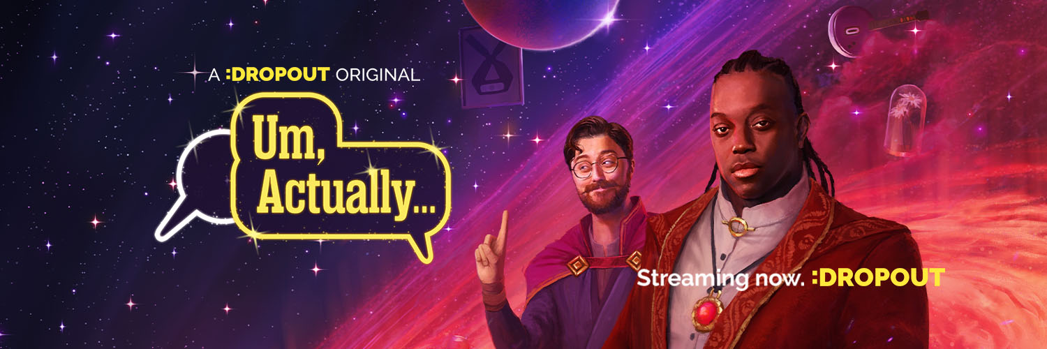 Um Actually's banner