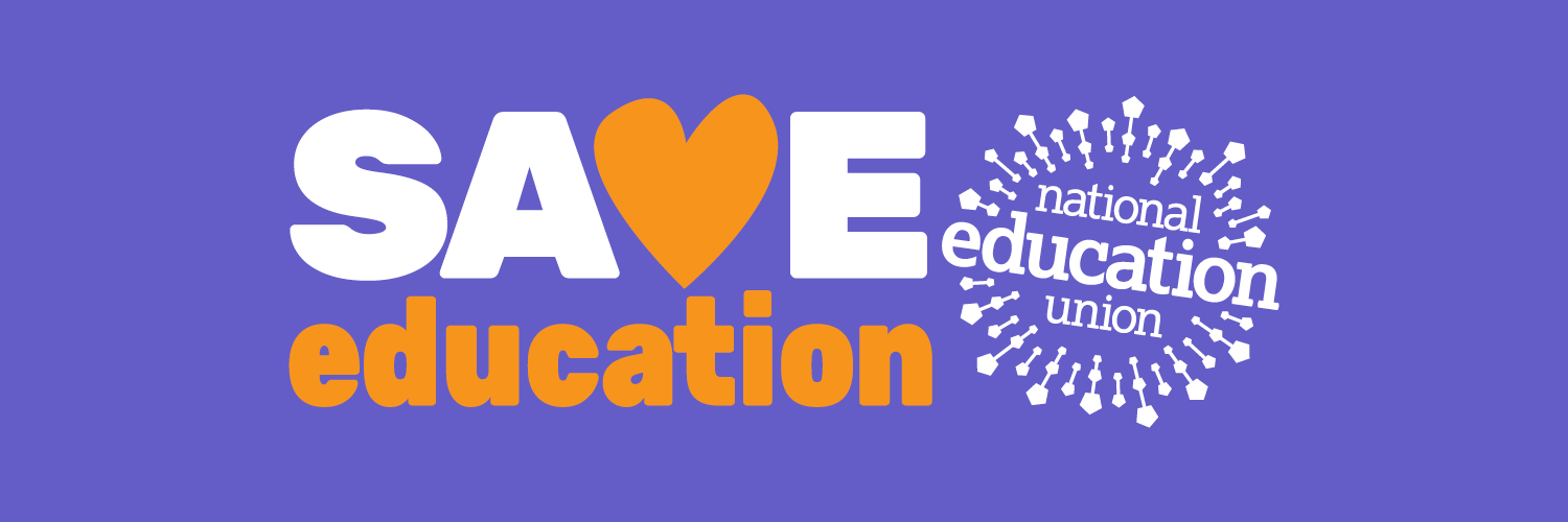 National Education Union's banner