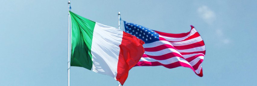 Italy in US's banner
