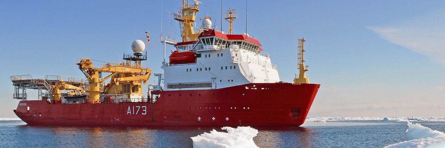 HMS Protector's banner