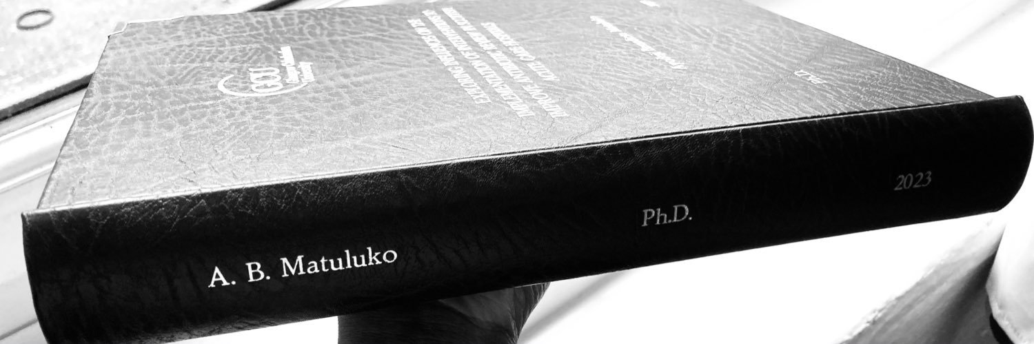Ayodeji Matuluko, PhD's banner
