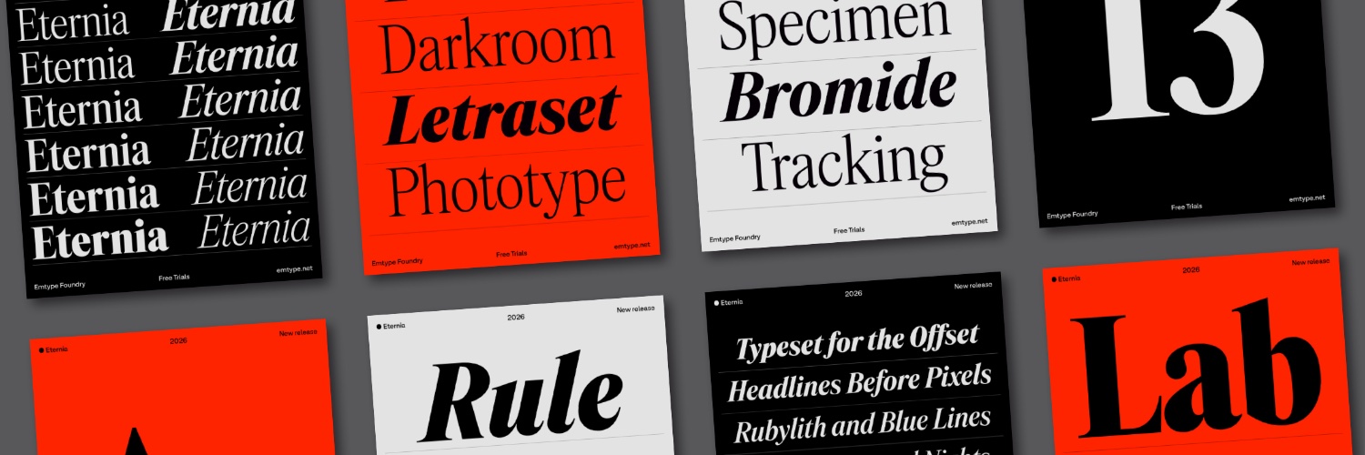 Emtype Foundry's banner