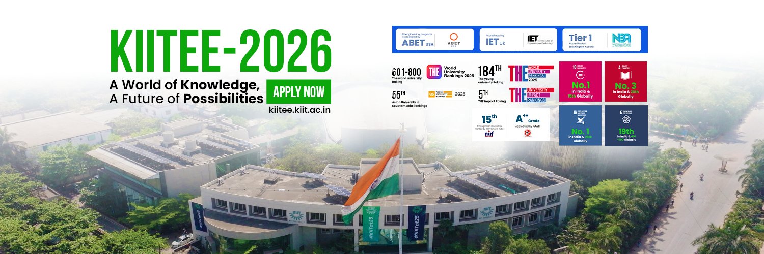 KIIT - Kalinga Institute of Industrial Technology's banner