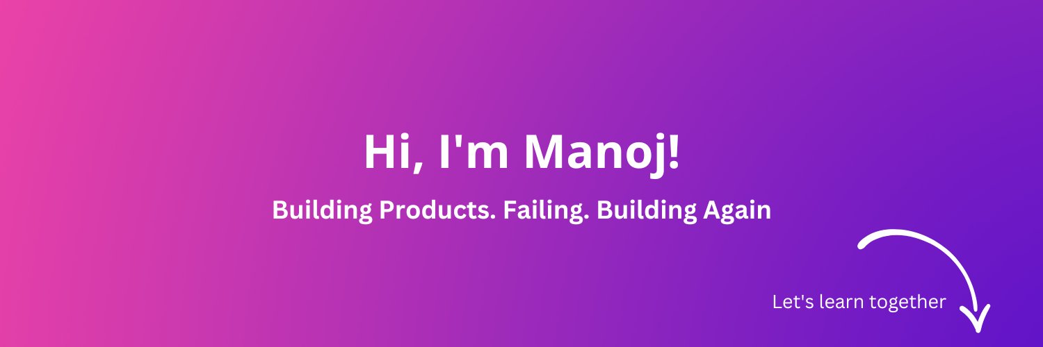 Manoj Ahirwar's banner