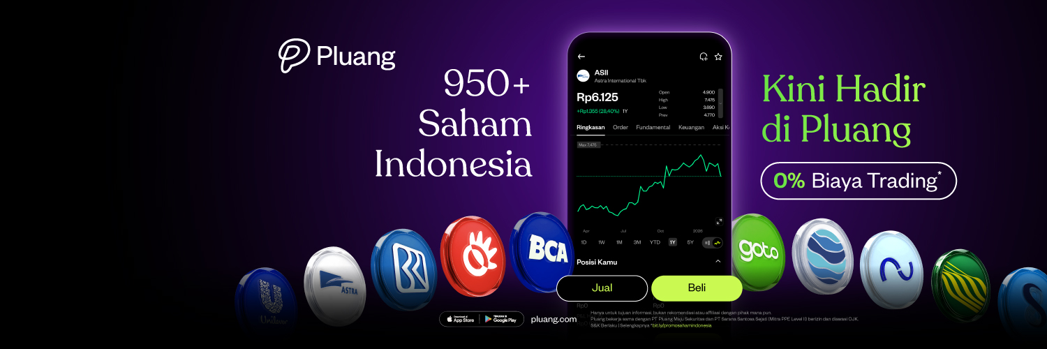 Pluang - Aplikasi Saham, Crypto, Emas & Reksa Dana's banner