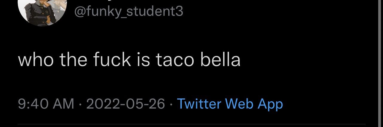 Taco Bella's banner