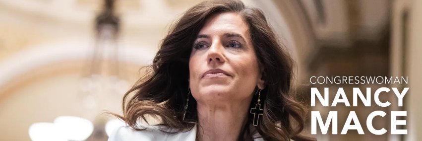 Nancy Mace's banner