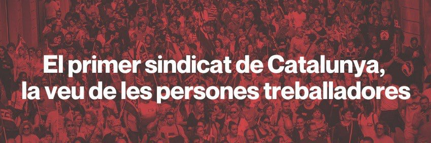 CCOO de Catalunya's banner
