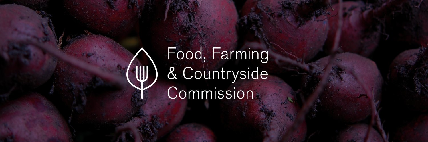 Food, Farming and Countryside Commission's banner
