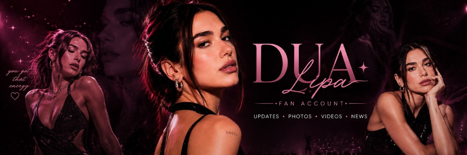 Dua Lipa's banner