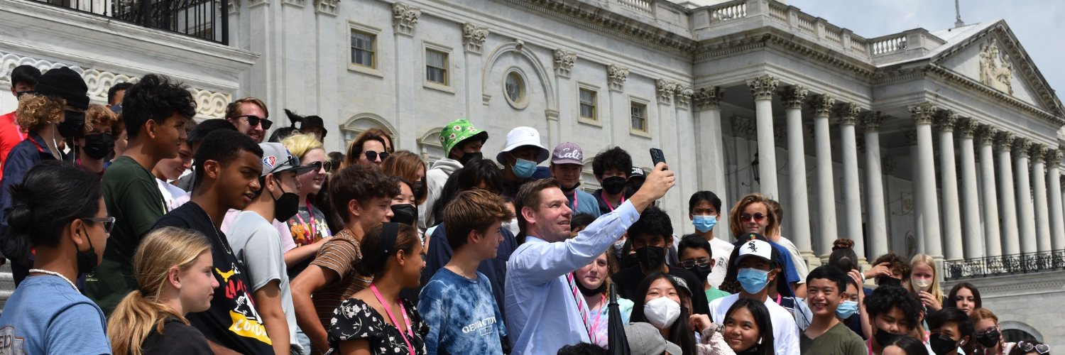 Rep. Eric Swalwell's banner