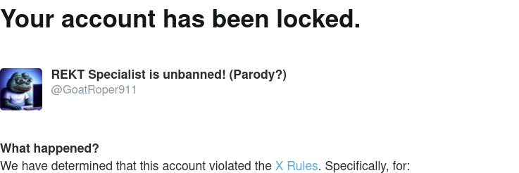 REKT Specialist is unbanned! (Parody?) /AFAO/'s banner