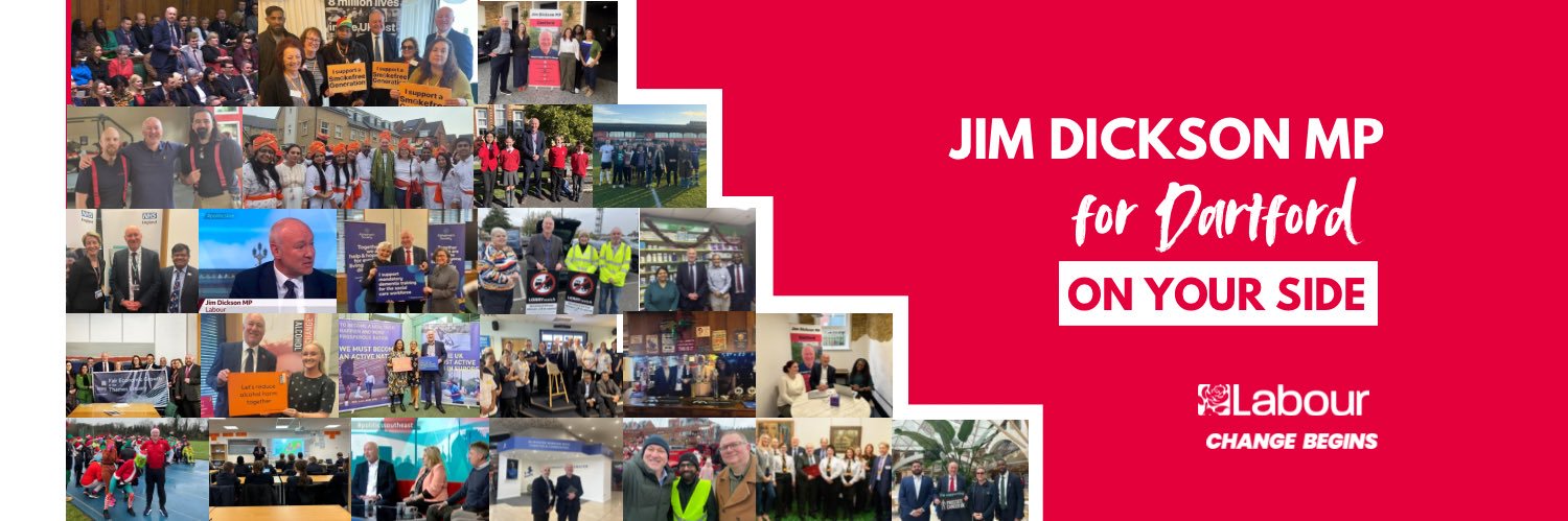 Jim Dickson MP for Dartford's banner