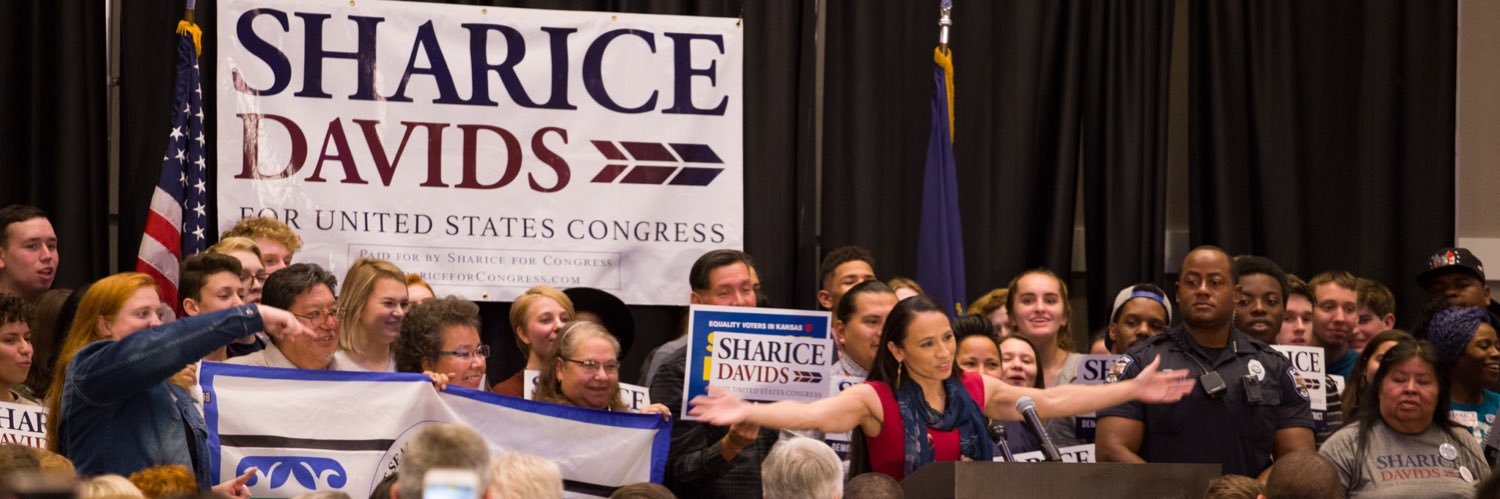 Sharice Davids's banner