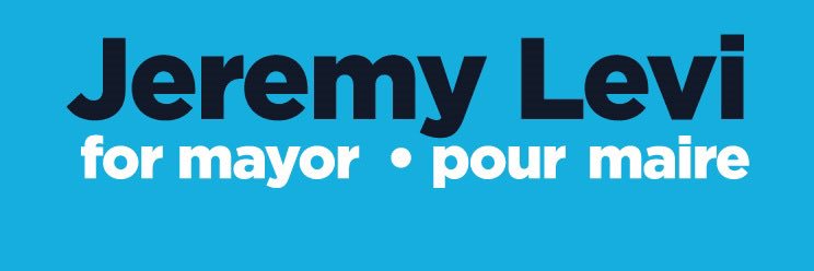 Mayor Jeremy Levi's banner