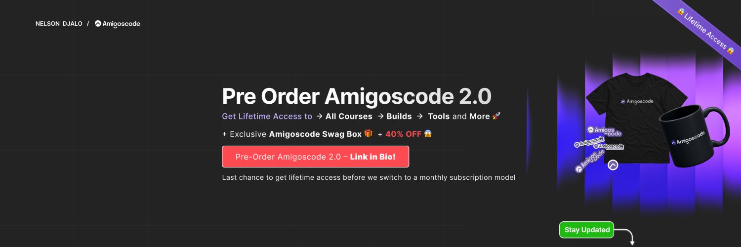 Nelson Djalo | Amigoscode's banner