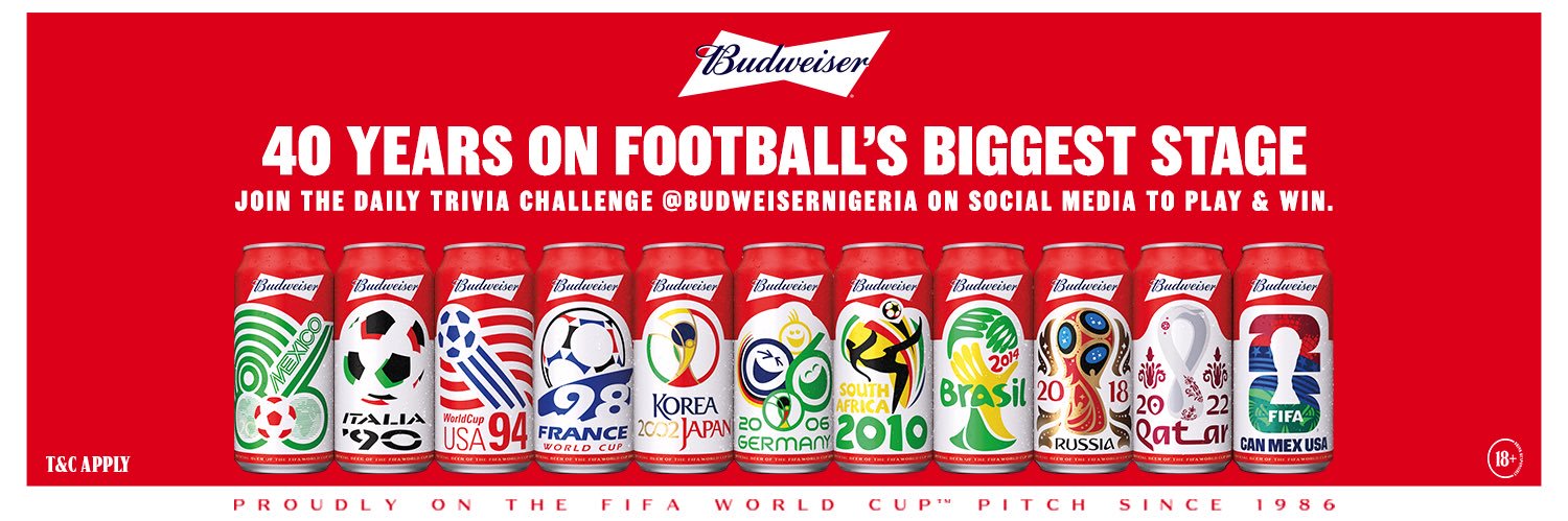 Budweiser Nigeria's banner