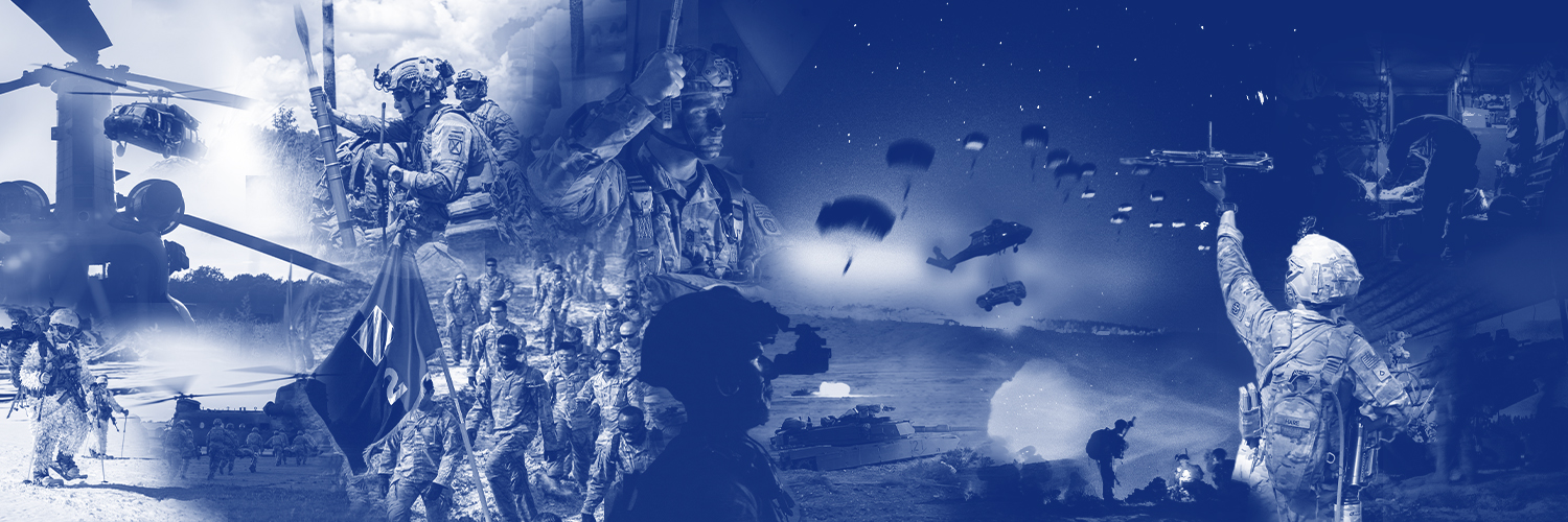 XVIII Airborne Corps & Fort Bragg's banner
