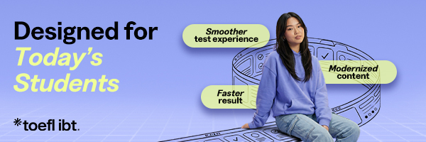 TOEFL ETS Japan's banner
