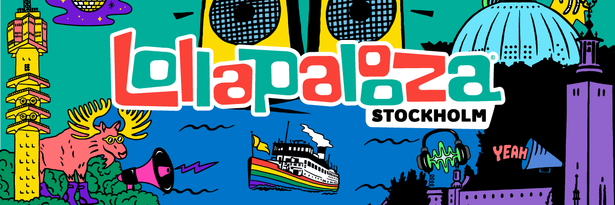Lollapalooza Stockholm's banner