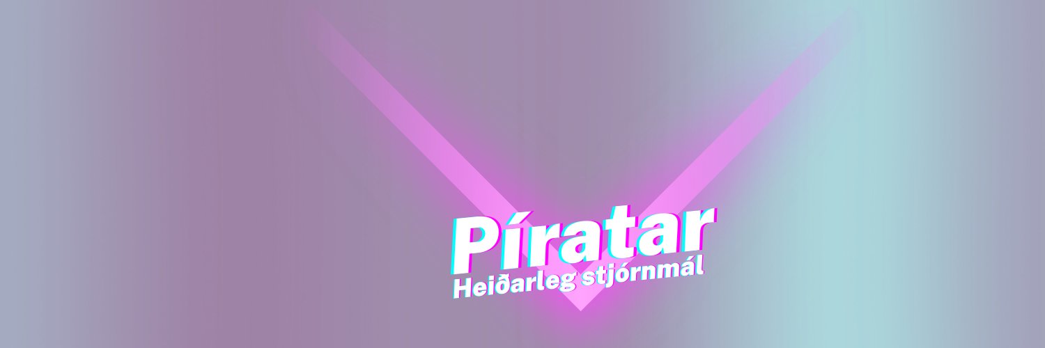 Píratar's banner