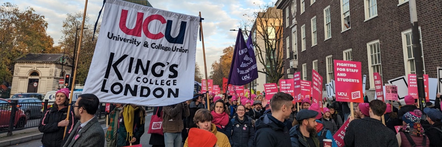 KCL UCU is balloting!'s banner