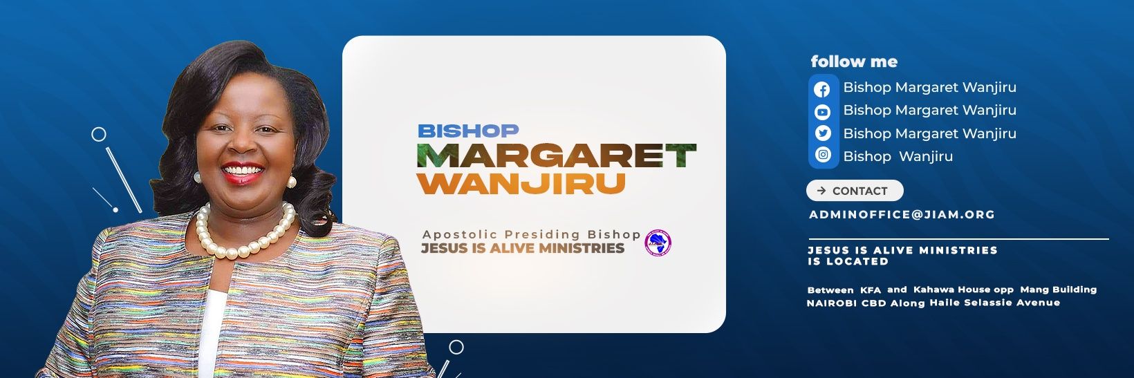 Bishop Margaret Wanjiru's banner