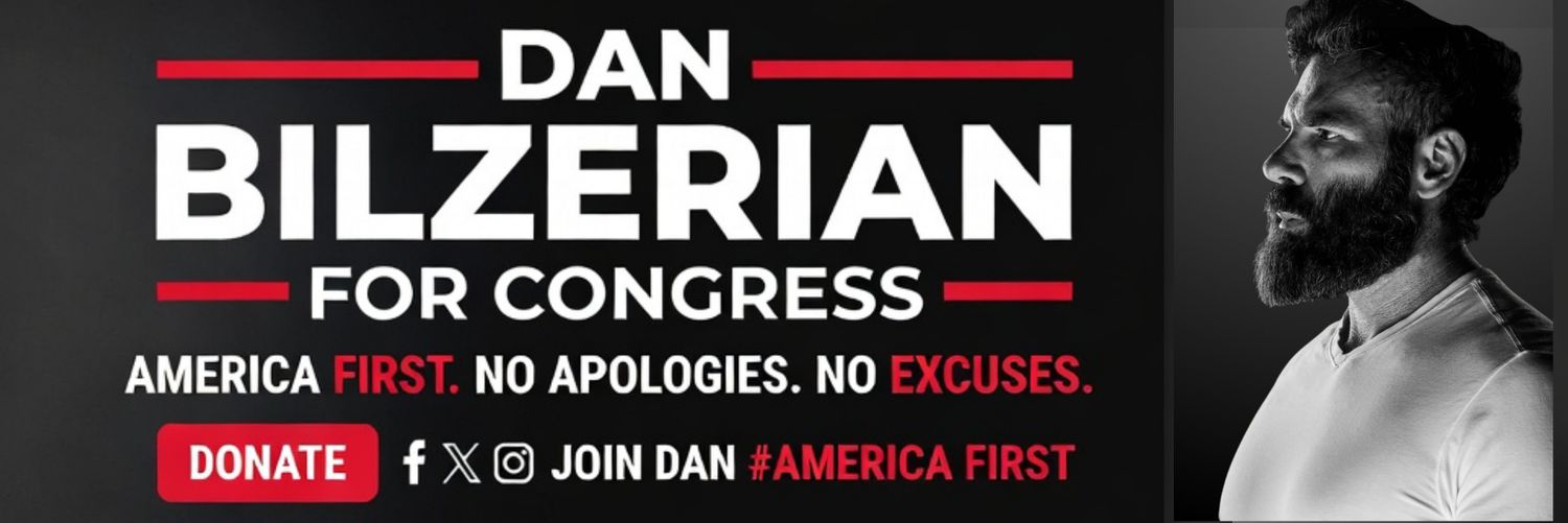 Dan Bilzerian for Congress's banner