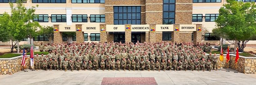 1st Armored Division's banner