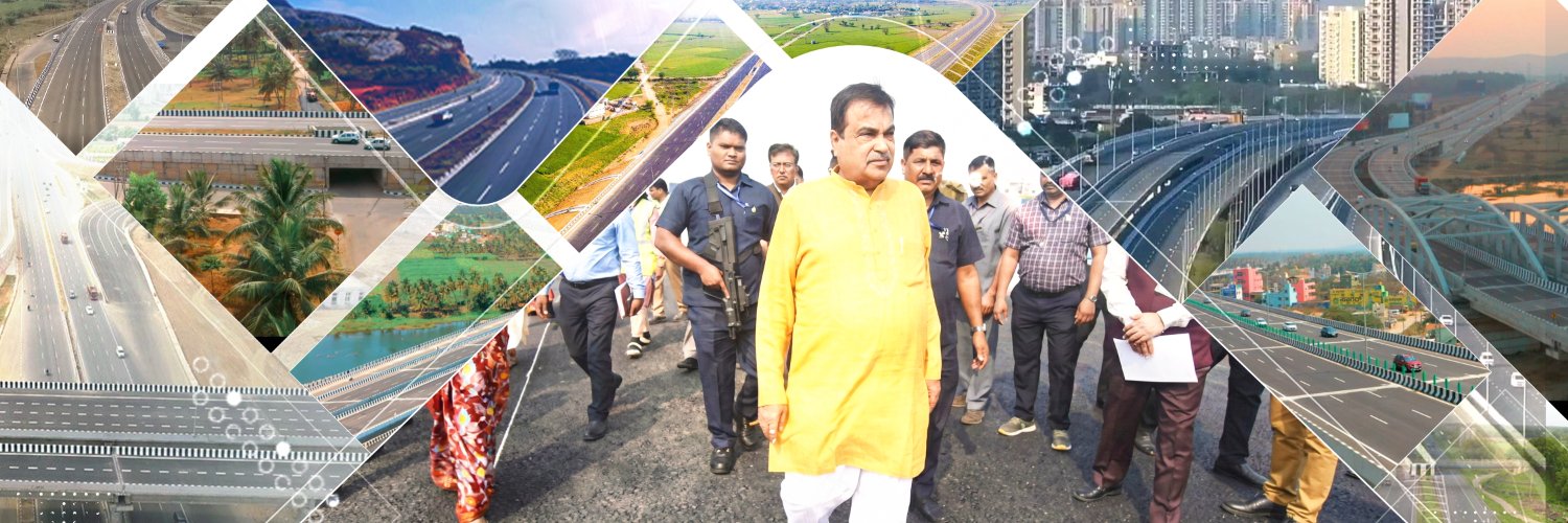 Nitin Gadkari's banner