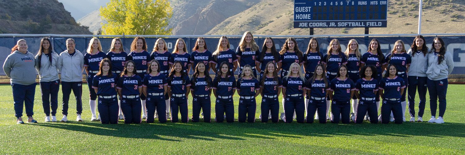 Mines Softball's banner