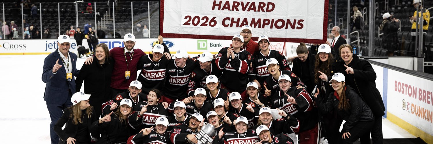 Harvard Women's Hockey's banner