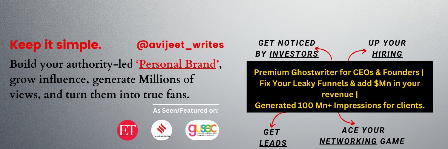 Avijeet | Personal Branding Strategist's banner