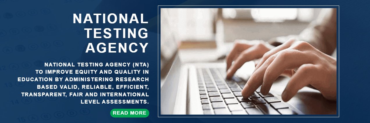 National Testing Agency's banner