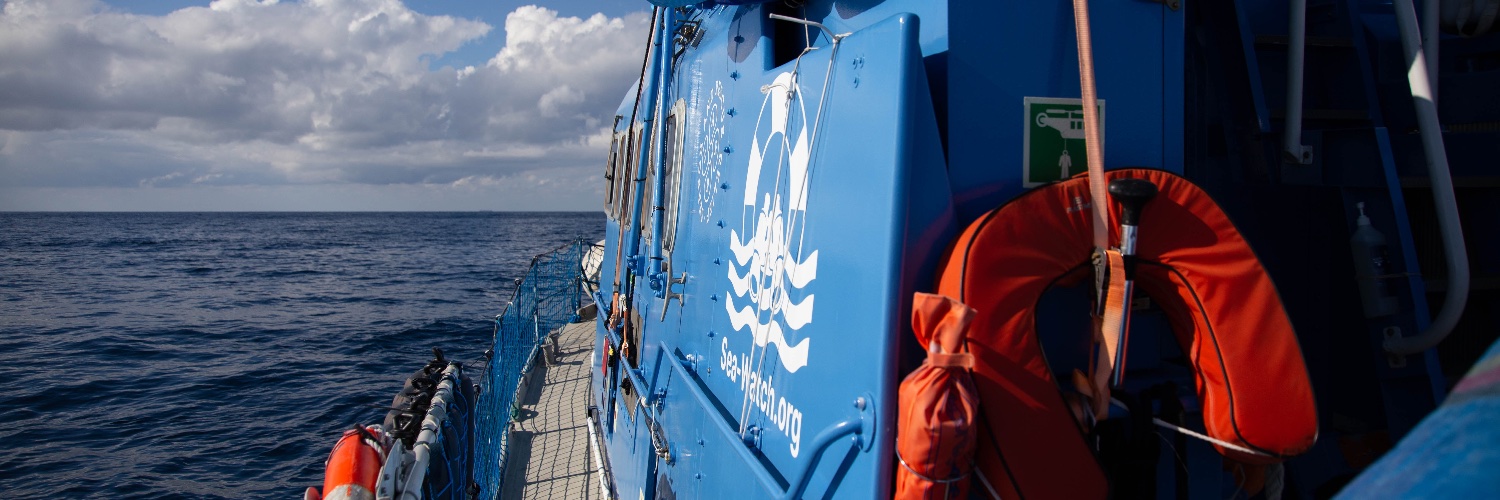 Sea-Watch Italy's banner