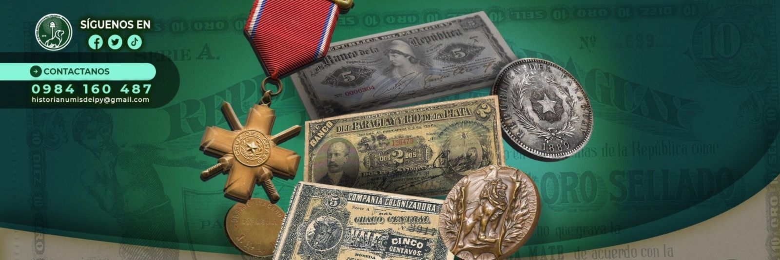 Historia Numismática del Paraguay's banner