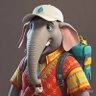 Traveling elephant profil fotoğrafı