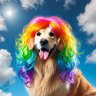 Perro con peluca profil fotoğrafı