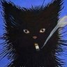 svart katt med gylne værhår 的头像