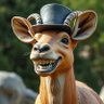 Kamzík v klobouku profil fotoğrafı