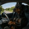 Just a dog driving a car profil fotoğrafı