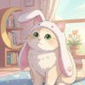 うさぎの耳をつけた猫 的头像